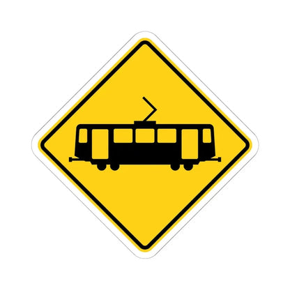 MUTCD-CA W82 (California) (Road Sign) STICKER Vinyl Kiss-Cut Decal 6 Inch White - The Sticker Space