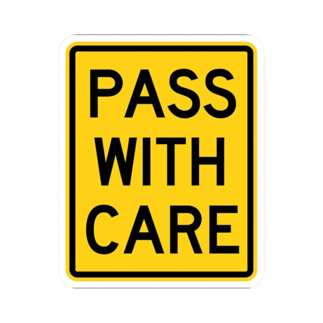 MUTCD-CA W83 (California) (Road Sign) STICKER Vinyl Kiss-Cut Decal 2 Inch White - The Sticker Space