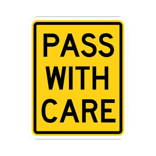 MUTCD-CA W83 (California) (Road Sign) STICKER Vinyl Kiss-Cut Decal 2 Inch White - The Sticker Space