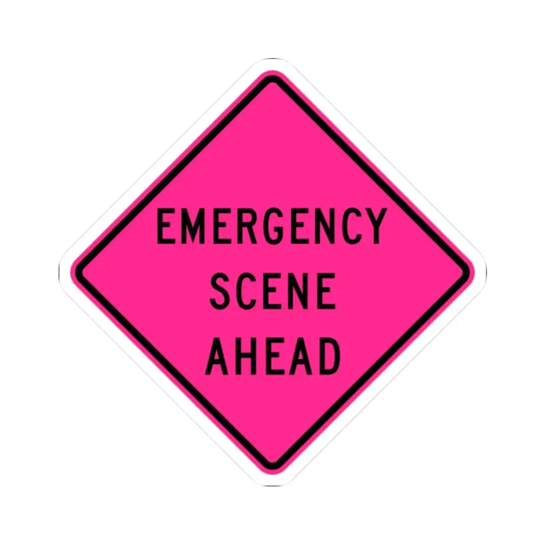 MUTCD-CA W90 (California) (Road Sign) STICKER Vinyl Kiss-Cut Decal 2 Inch White - The Sticker Space