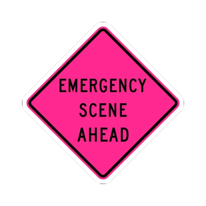 MUTCD-CA W90 (California) (Road Sign) STICKER Vinyl Kiss-Cut Decal 2 Inch White - The Sticker Space