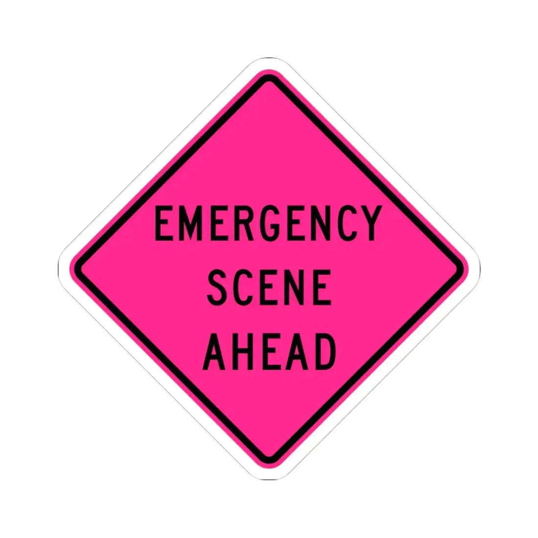 MUTCD-CA W90 (California) (Road Sign) STICKER Vinyl Kiss-Cut Decal 3 Inch White - The Sticker Space