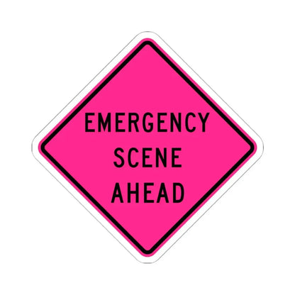 MUTCD-CA W90 (California) (Road Sign) STICKER Vinyl Kiss-Cut Decal 6 Inch White - The Sticker Space