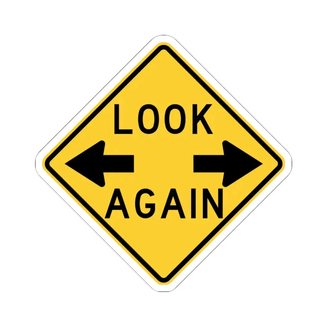 MUTCD-NE W40-63 (Nebraska) (Road Sign) STICKER Vinyl Kiss-Cut Decal 6 Inch White - The Sticker Space