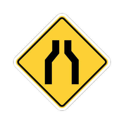 MUTCD-NY NYW3-11 (New York) (Road Sign) STICKER Vinyl Kiss-Cut Decal 6 Inch White - The Sticker Space