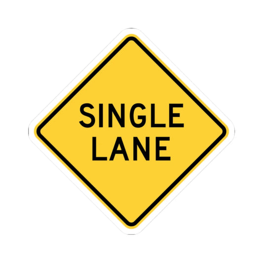 MUTCD-NY NYW3-14 (New York) (Road Sign) STICKER Vinyl Kiss-Cut Decal 2 Inch White - The Sticker Space