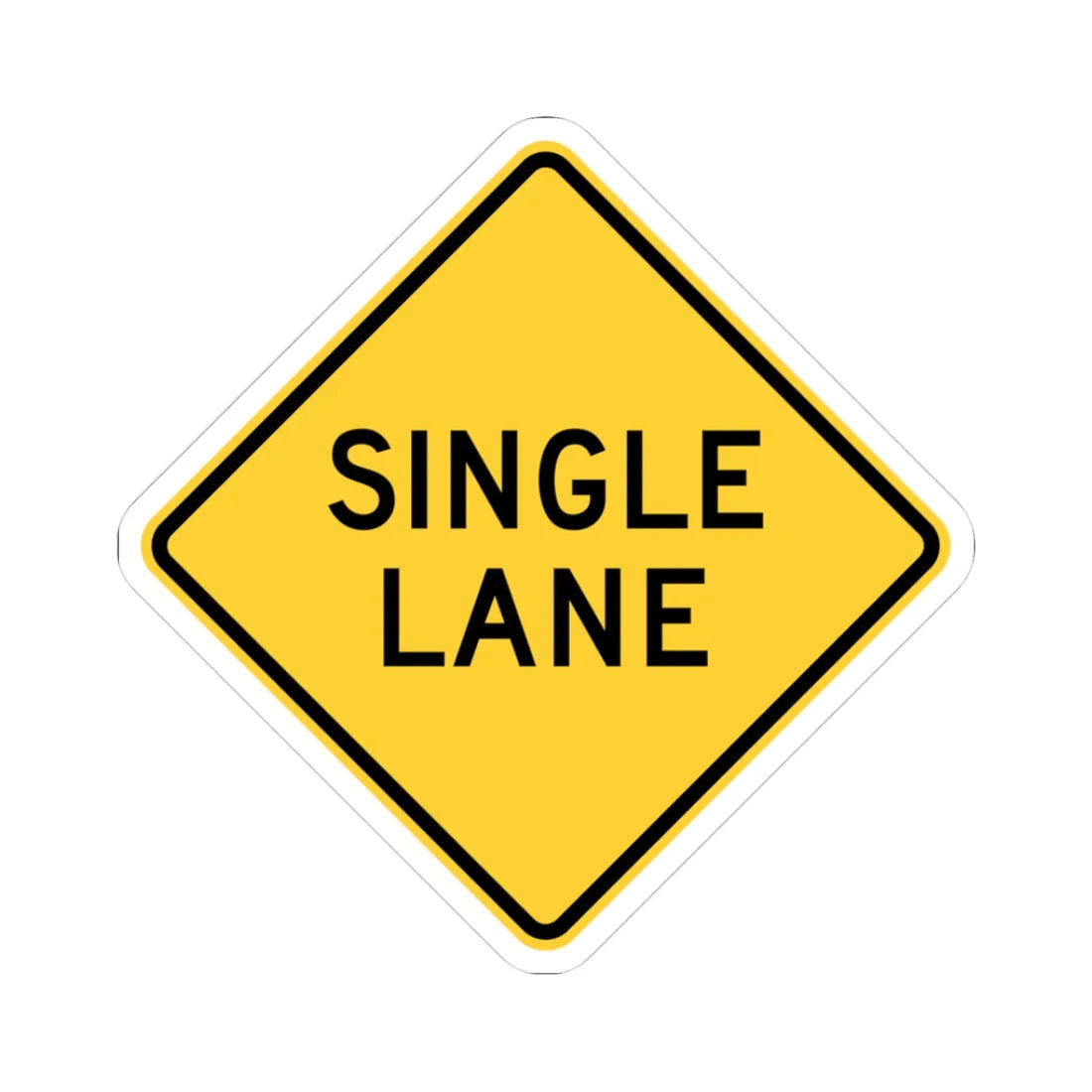 MUTCD-NY NYW3-14 (New York) (Road Sign) STICKER Vinyl Kiss-Cut Decal 3 Inch White - The Sticker Space