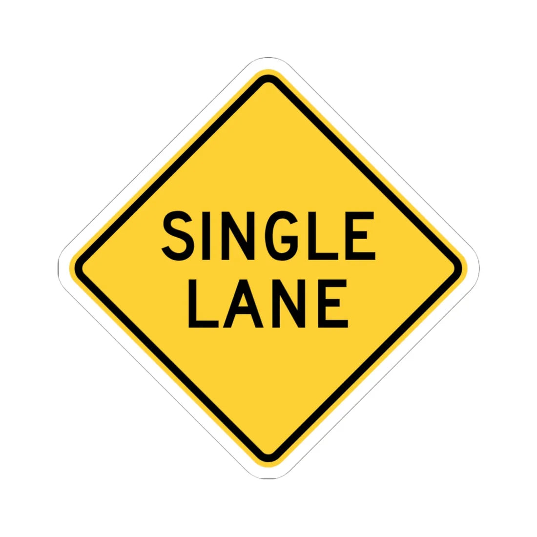 MUTCD-NY NYW3-14 (New York) (Road Sign) STICKER Vinyl Kiss-Cut Decal 4 Inch White - The Sticker Space