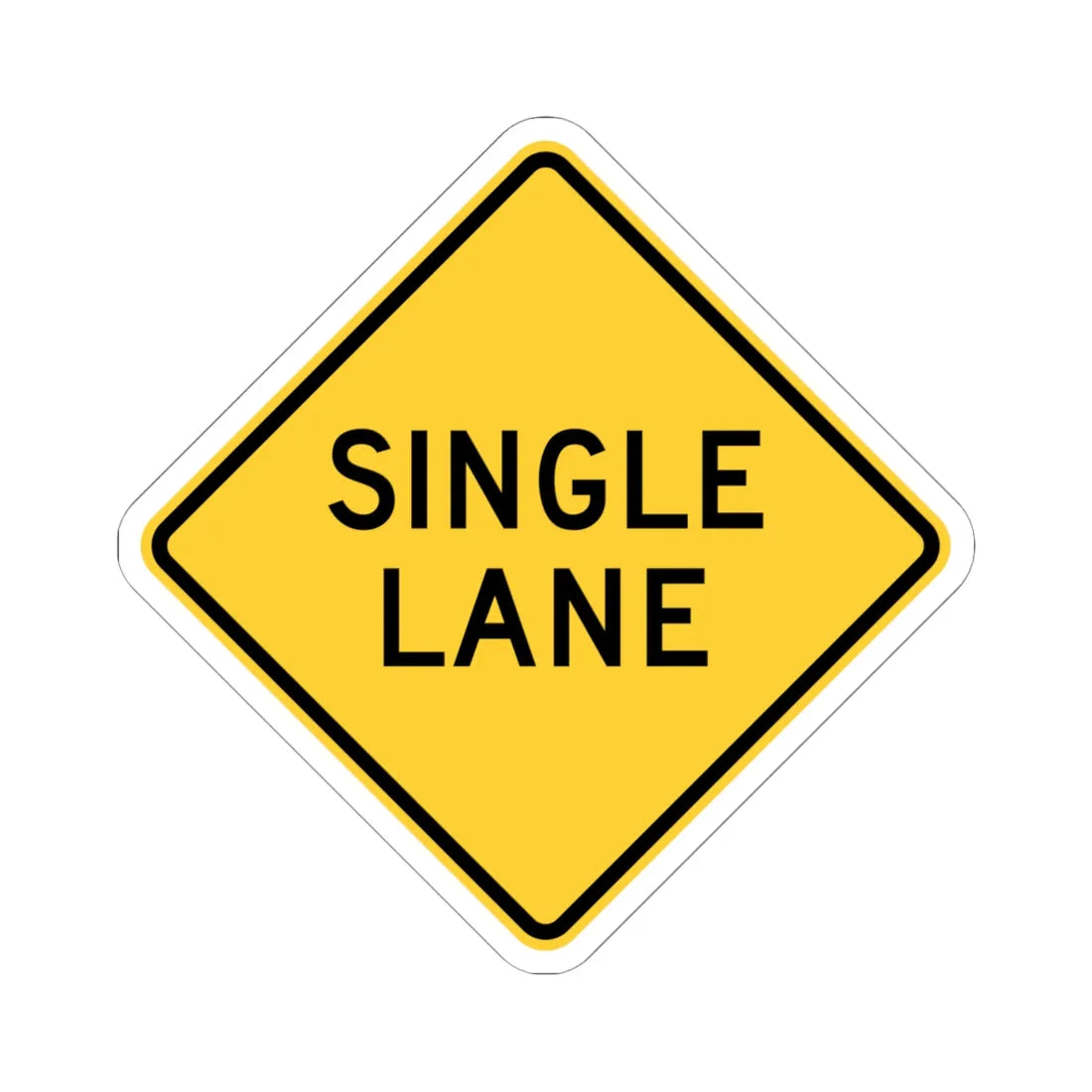 MUTCD-NY NYW3-14 (New York) (Road Sign) STICKER Vinyl Kiss-Cut Decal 6 Inch White - The Sticker Space