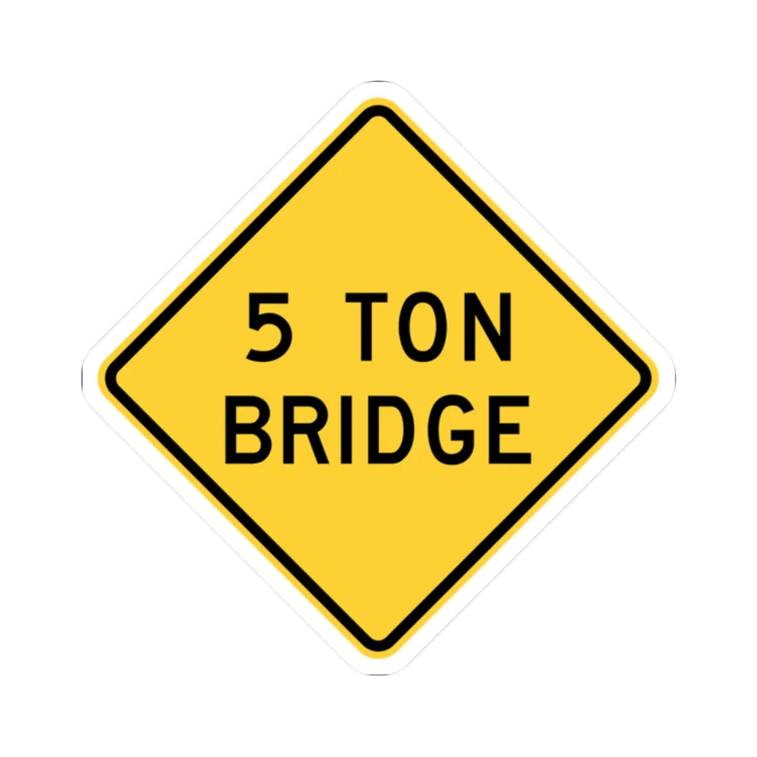 MUTCD-NY NYW3-19 (New York) (Road Sign) STICKER Vinyl Kiss-Cut Decal 2 Inch White - The Sticker Space