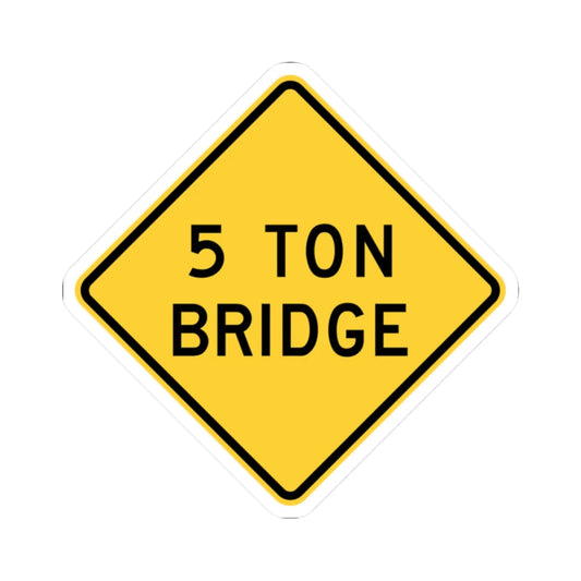 MUTCD-NY NYW3-19 (New York) (Road Sign) STICKER Vinyl Kiss-Cut Decal 2 Inch White - The Sticker Space