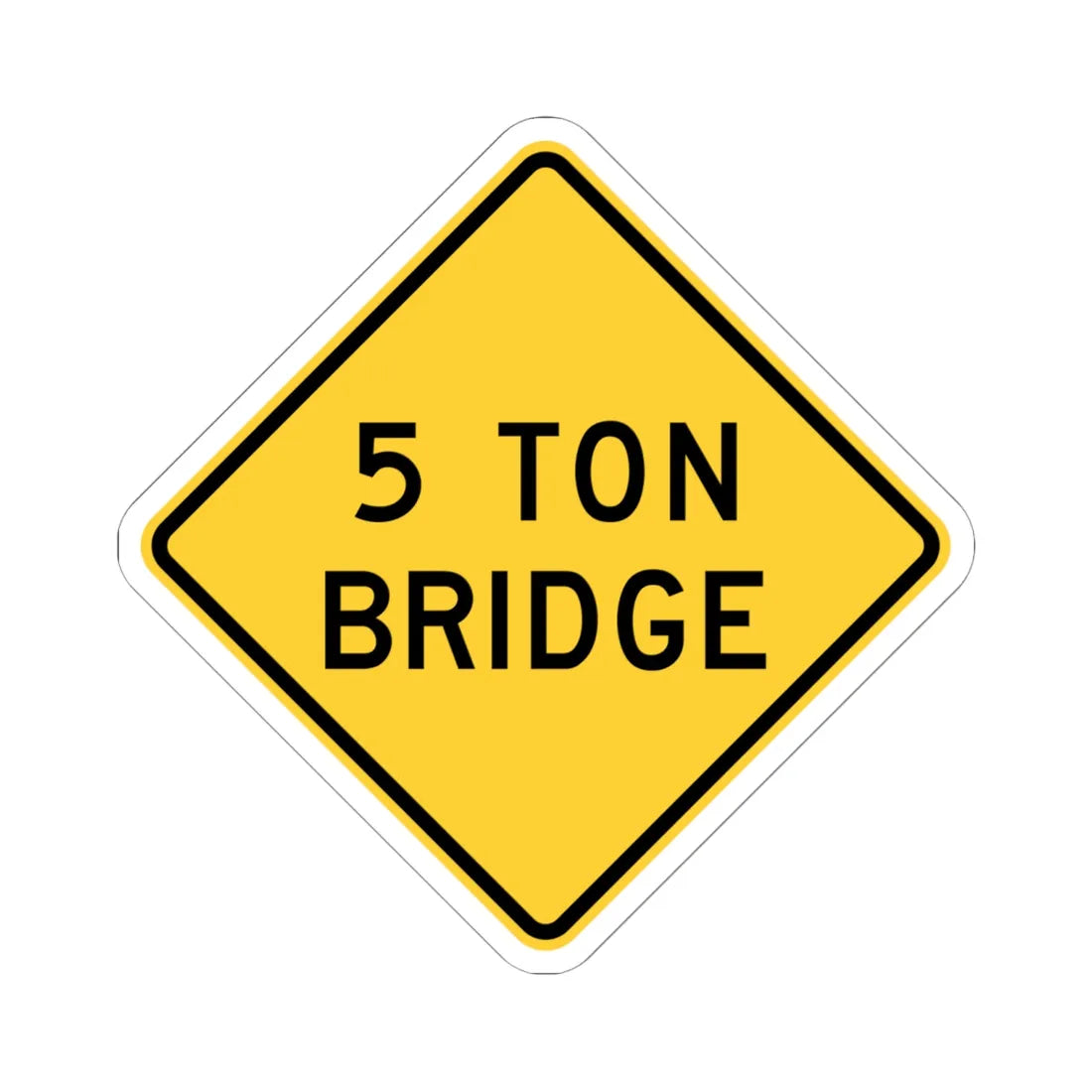 MUTCD-NY NYW3-19 (New York) (Road Sign) STICKER Vinyl Kiss-Cut Decal 6 Inch White - The Sticker Space