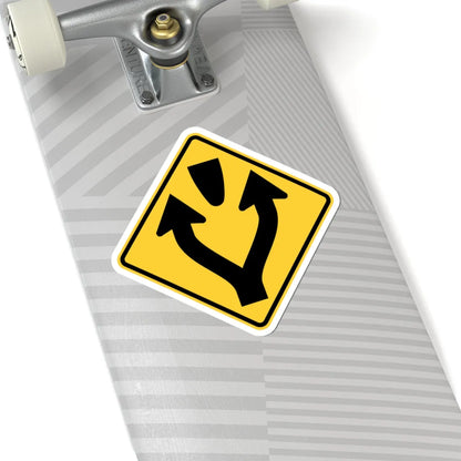 MUTCD-NY NYW3-4 (New York) (Road Sign) STICKER Vinyl Kiss-Cut Decal - The Sticker Space