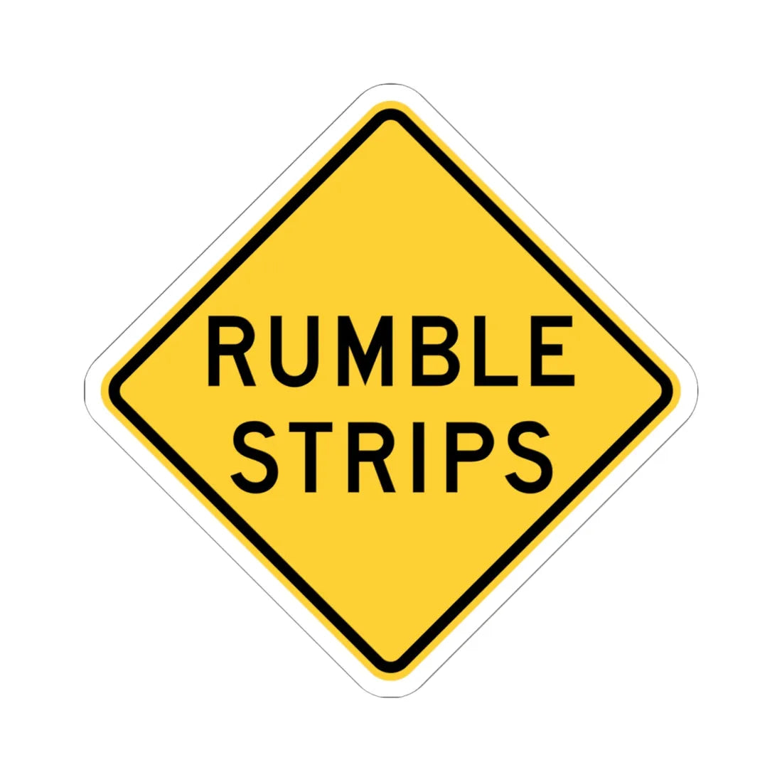 MUTCD-NY NYW4-17 (New York) (Road Sign) STICKER Vinyl Kiss-Cut Decal 6 Inch White - The Sticker Space