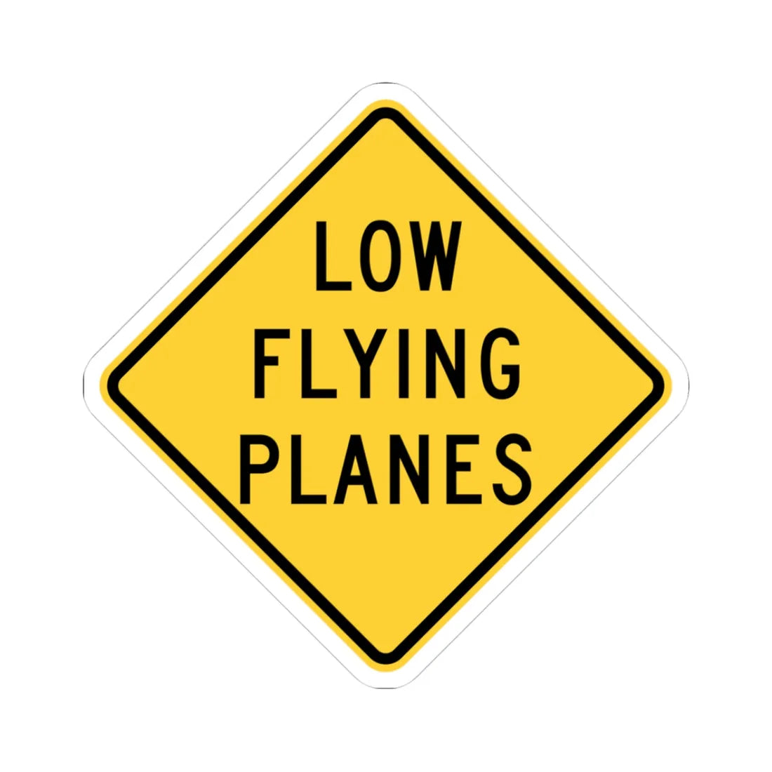 MUTCD-NY NYW7-8 (New York) (Road Sign) STICKER Vinyl Kiss-Cut Decal 3 Inch White - The Sticker Space