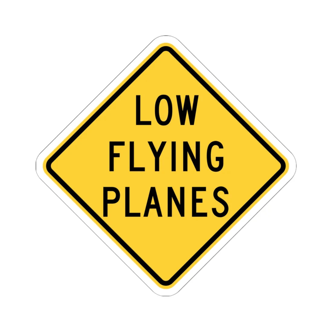 MUTCD-NY NYW7-8 (New York) (Road Sign) STICKER Vinyl Kiss-Cut Decal 6 Inch White - The Sticker Space