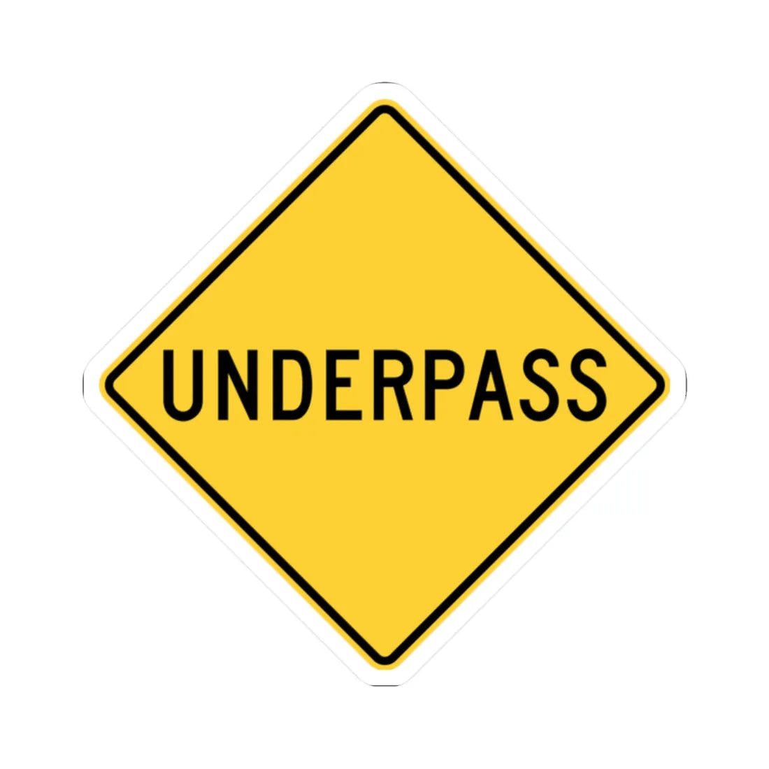 MUTCD-NY NYW7-9 (New York) (Road Sign) STICKER Vinyl Kiss-Cut Decal 2 Inch White - The Sticker Space