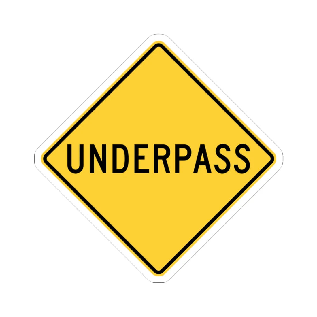 MUTCD-NY NYW7-9 (New York) (Road Sign) STICKER Vinyl Kiss-Cut Decal 3 Inch White - The Sticker Space