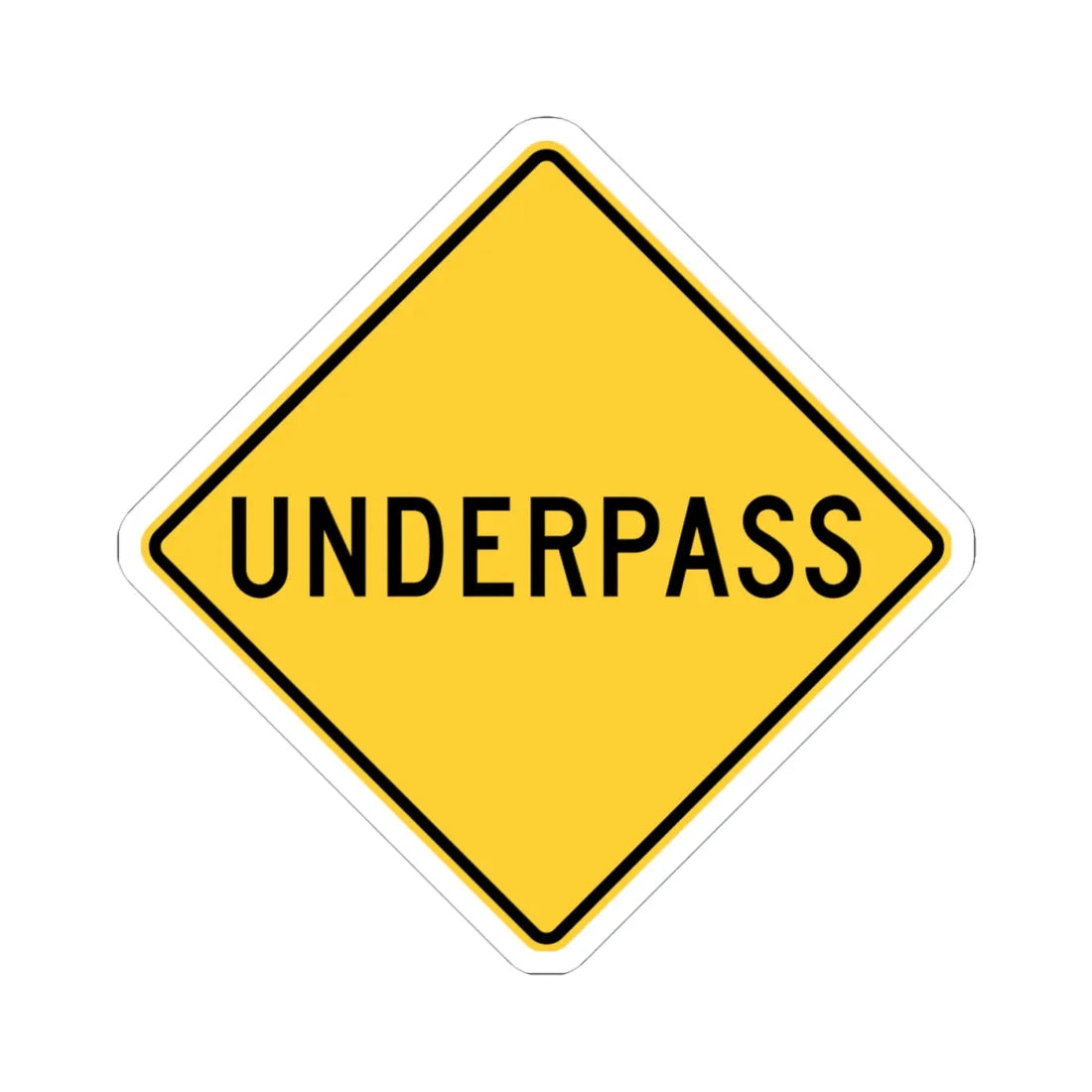 MUTCD-NY NYW7-9 (New York) (Road Sign) STICKER Vinyl Kiss-Cut Decal 4 Inch White - The Sticker Space