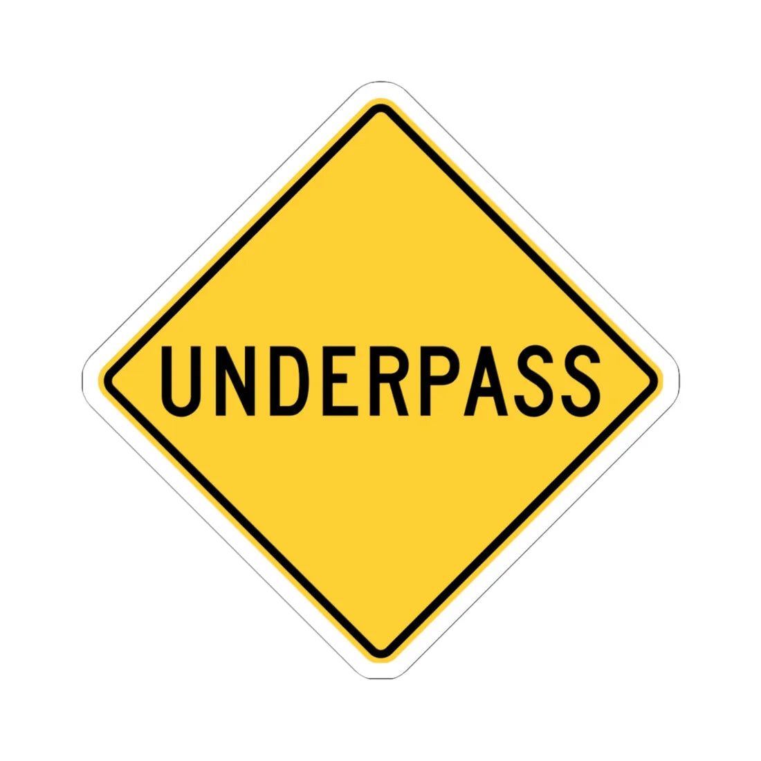 MUTCD-NY NYW7-9 (New York) (Road Sign) STICKER Vinyl Kiss-Cut Decal 6 Inch White - The Sticker Space