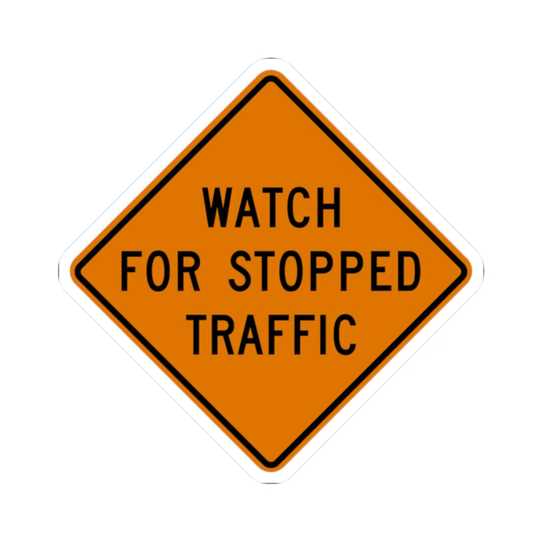 MUTCD-OH CW3-H4b (Ohio) (Road Sign) STICKER Vinyl Kiss-Cut Decal 2 Inch White - The Sticker Space