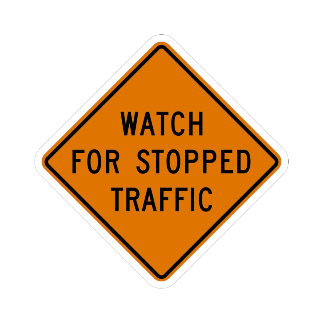 MUTCD-OH CW3-H4b (Ohio) (Road Sign) STICKER Vinyl Kiss-Cut Decal 3 Inch White - The Sticker Space