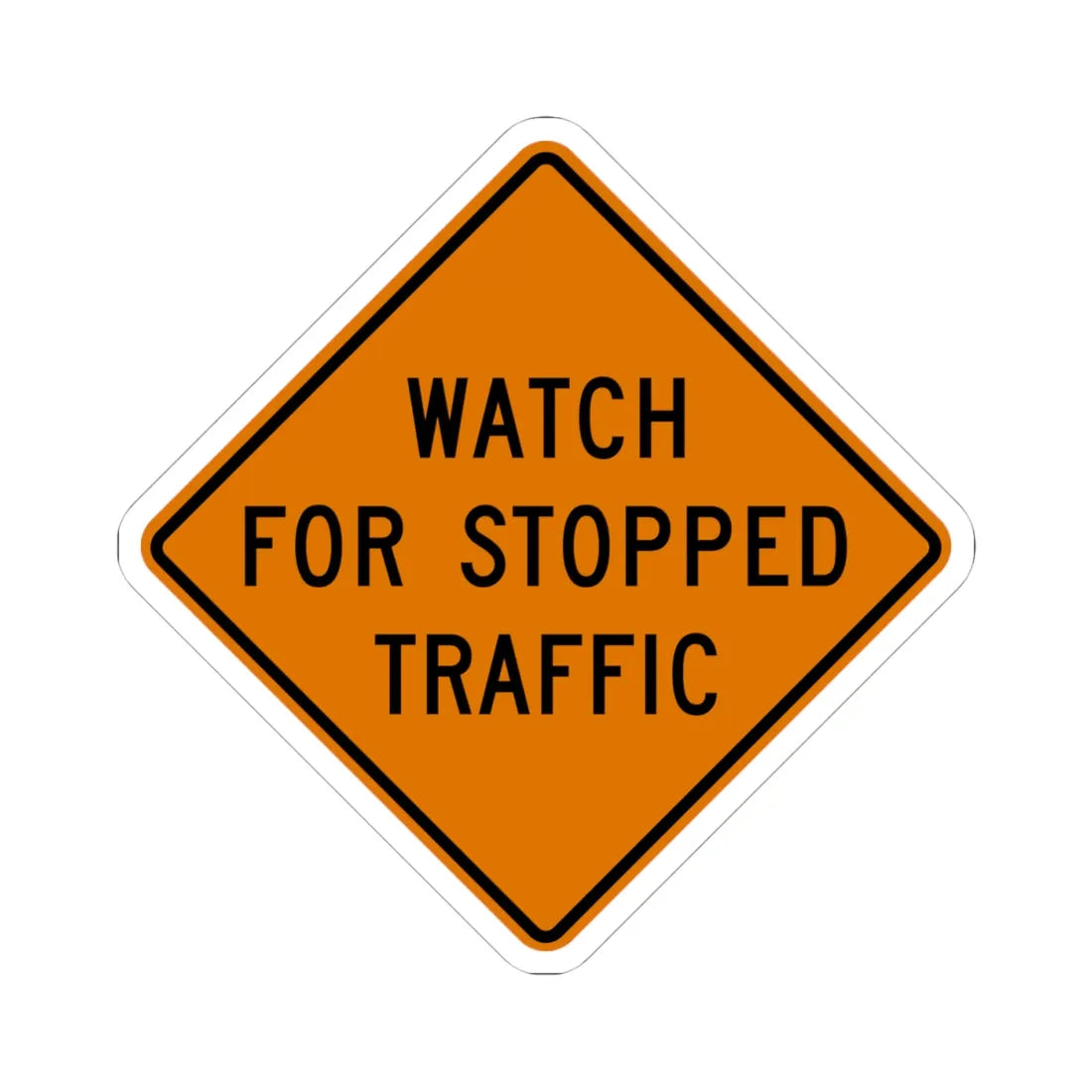 MUTCD-OH CW3-H4b (Ohio) (Road Sign) STICKER Vinyl Kiss-Cut Decal 4 Inch White - The Sticker Space