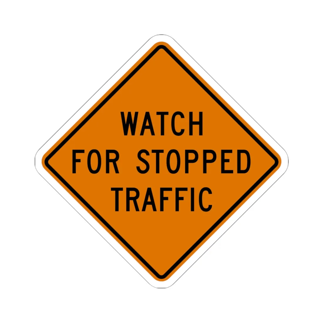 MUTCD-OH CW3-H4b (Ohio) (Road Sign) STICKER Vinyl Kiss-Cut Decal 6 Inch White - The Sticker Space