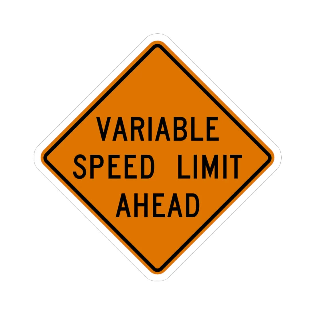 MUTCD-OH CW3-H5b (Ohio) (Road Sign) STICKER Vinyl Kiss-Cut Decal 3 Inch White - The Sticker Space