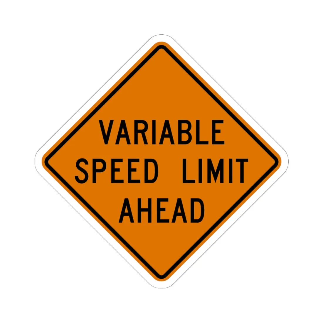 MUTCD-OH CW3-H5b (Ohio) (Road Sign) STICKER Vinyl Kiss-Cut Decal 6 Inch White - The Sticker Space