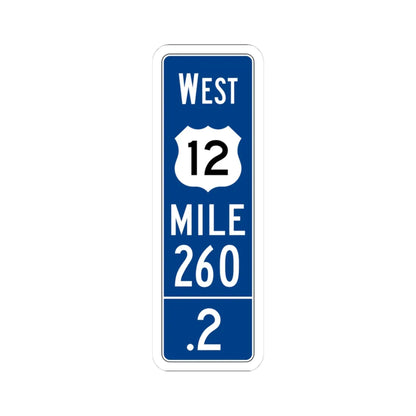 MUTCD-OH D10-5 (Ohio) (Road Sign) STICKER Vinyl Kiss-Cut Decal 3 Inch White - The Sticker Space