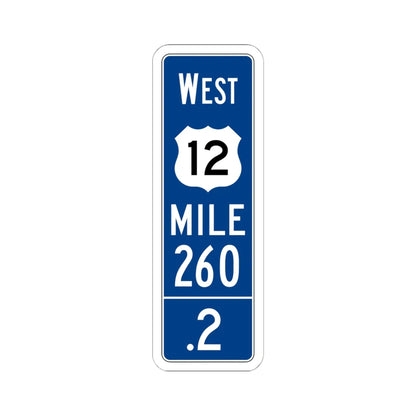 MUTCD-OH D10-5 (Ohio) (Road Sign) STICKER Vinyl Kiss-Cut Decal 6 Inch White - The Sticker Space