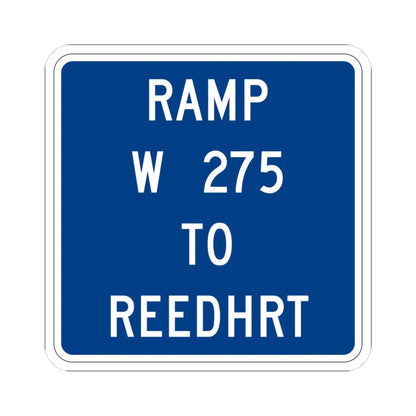 MUTCD-OH D10-H5a (Ohio) (Road Sign) STICKER Vinyl Kiss-Cut Decal 3 Inch White - The Sticker Space