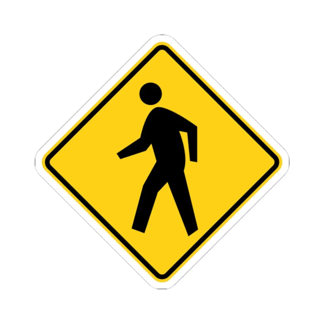 MUTCD-OH W11-2L (Ohio) (Road Sign) STICKER Vinyl Kiss-Cut Decal 4 Inch White - The Sticker Space