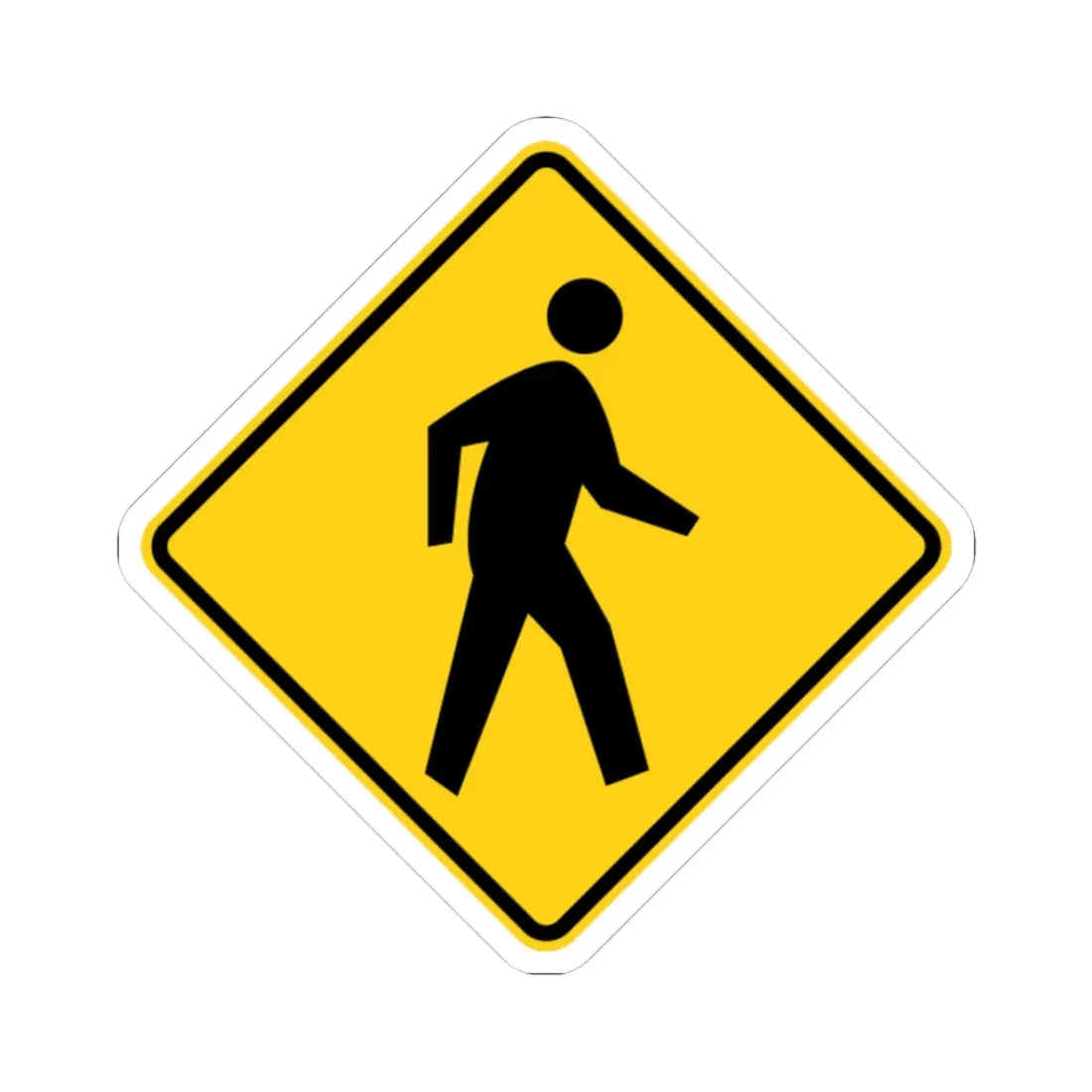 MUTCD-OH W11-2R (Ohio) (Road Sign) STICKER Vinyl Kiss-Cut Decal 3 Inch White - The Sticker Space