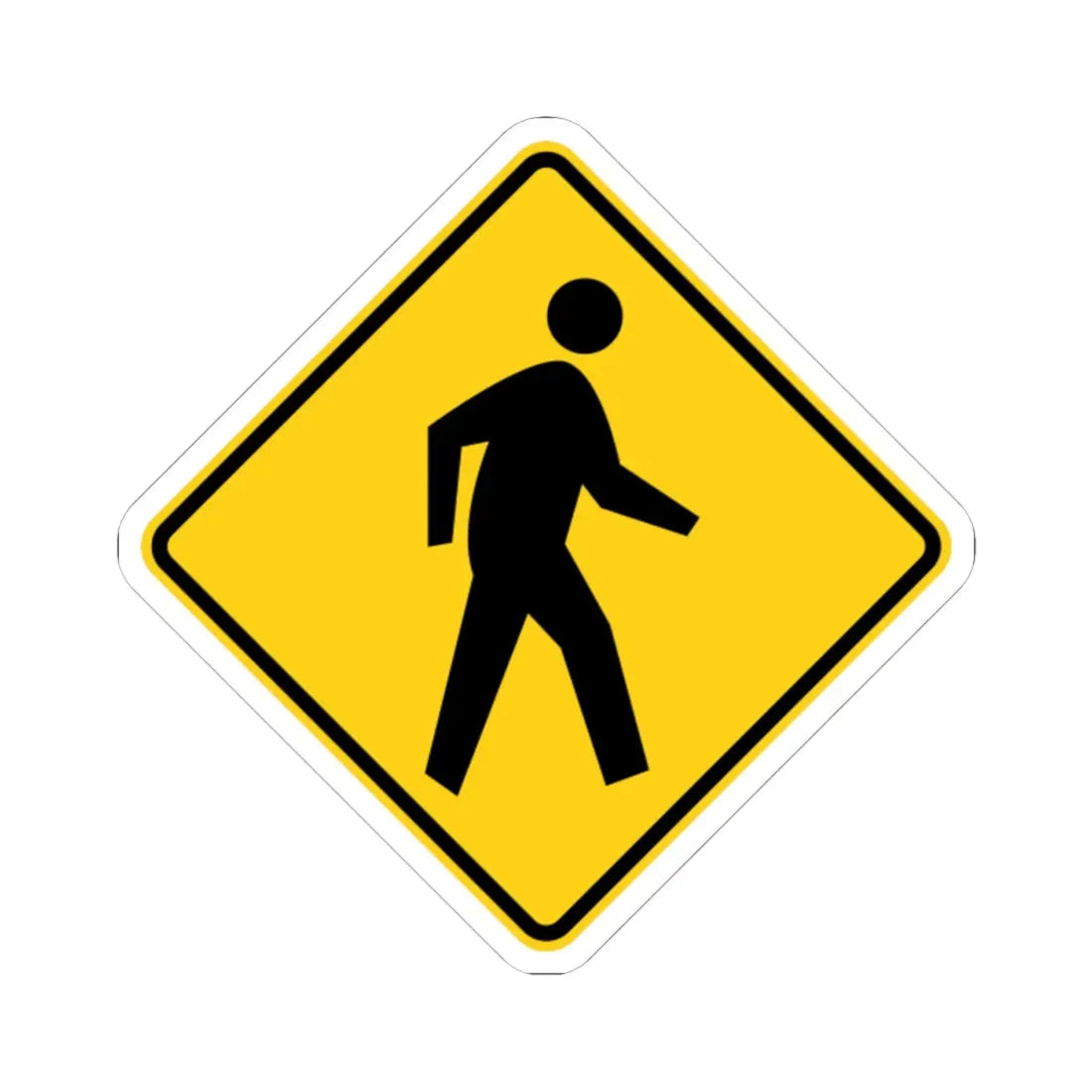 MUTCD-OH W11-2R (Ohio) (Road Sign) STICKER Vinyl Kiss-Cut Decal 4 Inch White - The Sticker Space