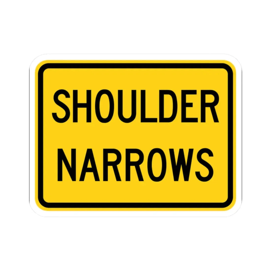 MUTCD-OH W11-H14P (Ohio) (Road Sign) STICKER Vinyl Kiss-Cut Decal 2 Inch White - The Sticker Space