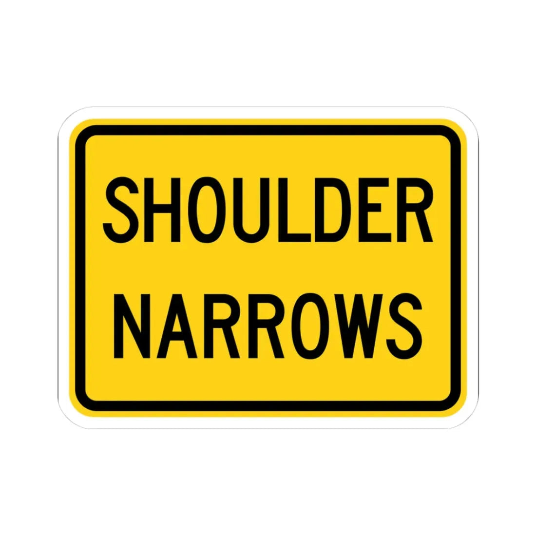 MUTCD-OH W11-H14P (Ohio) (Road Sign) STICKER Vinyl Kiss-Cut Decal 3 Inch White - The Sticker Space