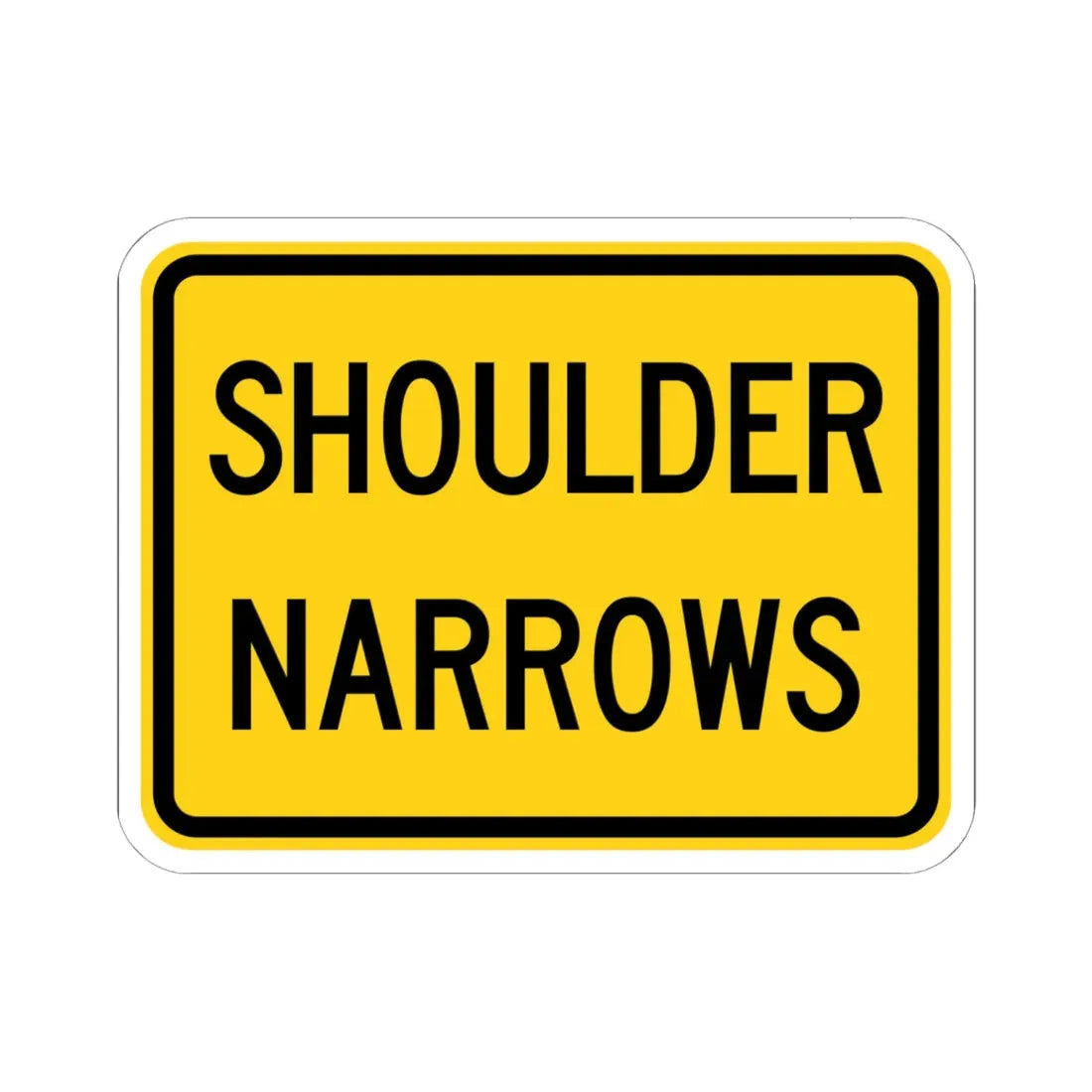 MUTCD-OH W11-H14P (Ohio) (Road Sign) STICKER Vinyl Kiss-Cut Decal 6 Inch White - The Sticker Space