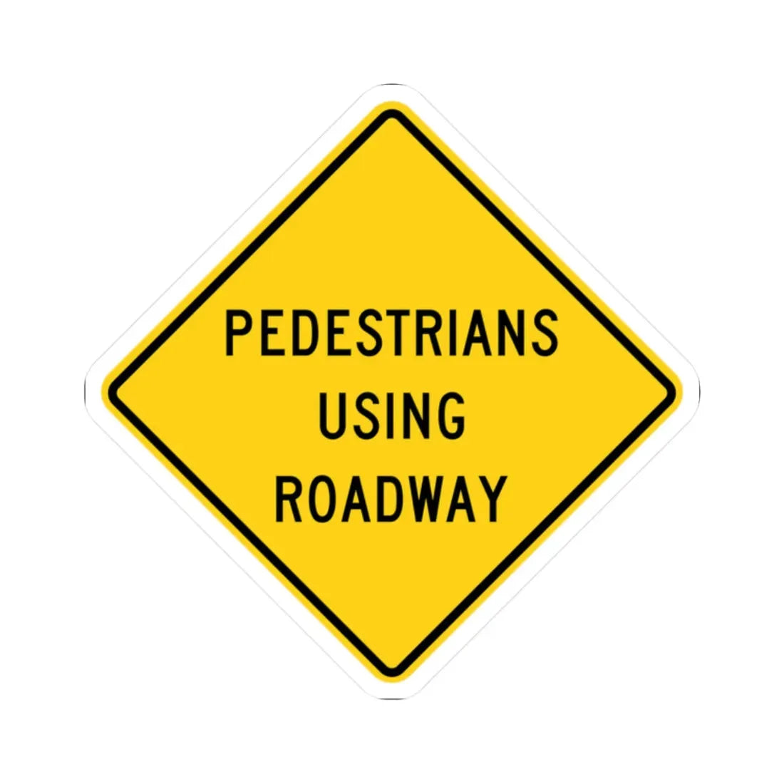 MUTCD-OH W11-H2a (Ohio) (Road Sign) STICKER Vinyl Kiss-Cut Decal 2 Inch White - The Sticker Space