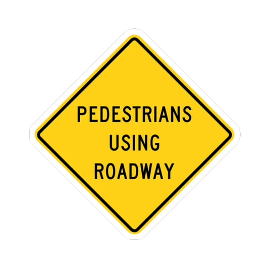 MUTCD-OH W11-H2a (Ohio) (Road Sign) STICKER Vinyl Kiss-Cut Decal 2 Inch White - The Sticker Space