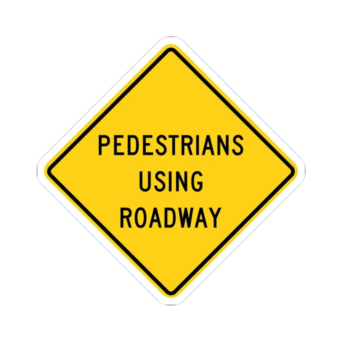 MUTCD-OH W11-H2a (Ohio) (Road Sign) STICKER Vinyl Kiss-Cut Decal 3 Inch White - The Sticker Space