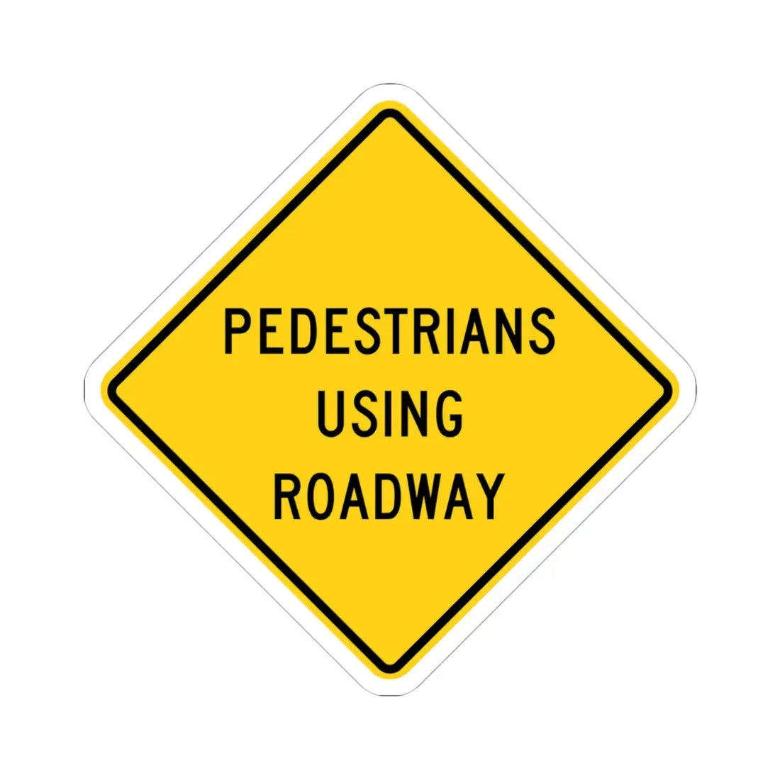 MUTCD-OH W11-H2a (Ohio) (Road Sign) STICKER Vinyl Kiss-Cut Decal 4 Inch White - The Sticker Space