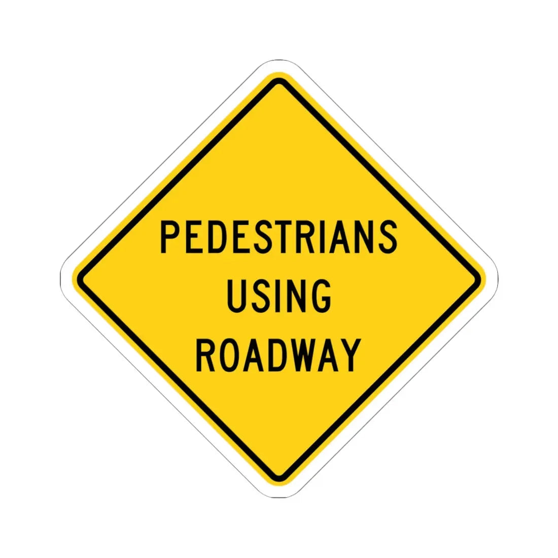 MUTCD-OH W11-H2a (Ohio) (Road Sign) STICKER Vinyl Kiss-Cut Decal 6 Inch White - The Sticker Space