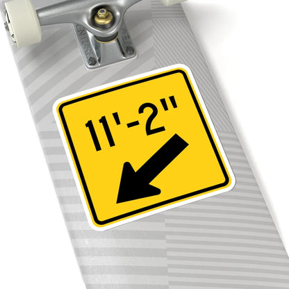 MUTCD-OH W12-H3L (Ohio) (Road Sign) STICKER Vinyl Kiss-Cut Decal - The Sticker Space