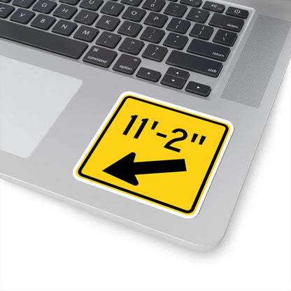 MUTCD-OH W12-H3L (Ohio) (Road Sign) STICKER Vinyl Kiss-Cut Decal - The Sticker Space