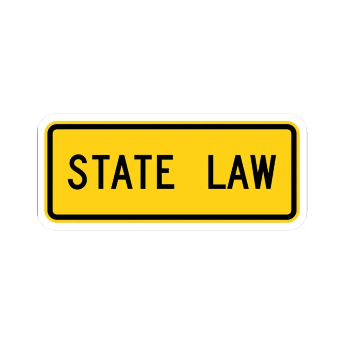 MUTCD-OH W16-H19P (Ohio) (Road Sign) STICKER Vinyl Kiss-Cut Decal 2 Inch White - The Sticker Space