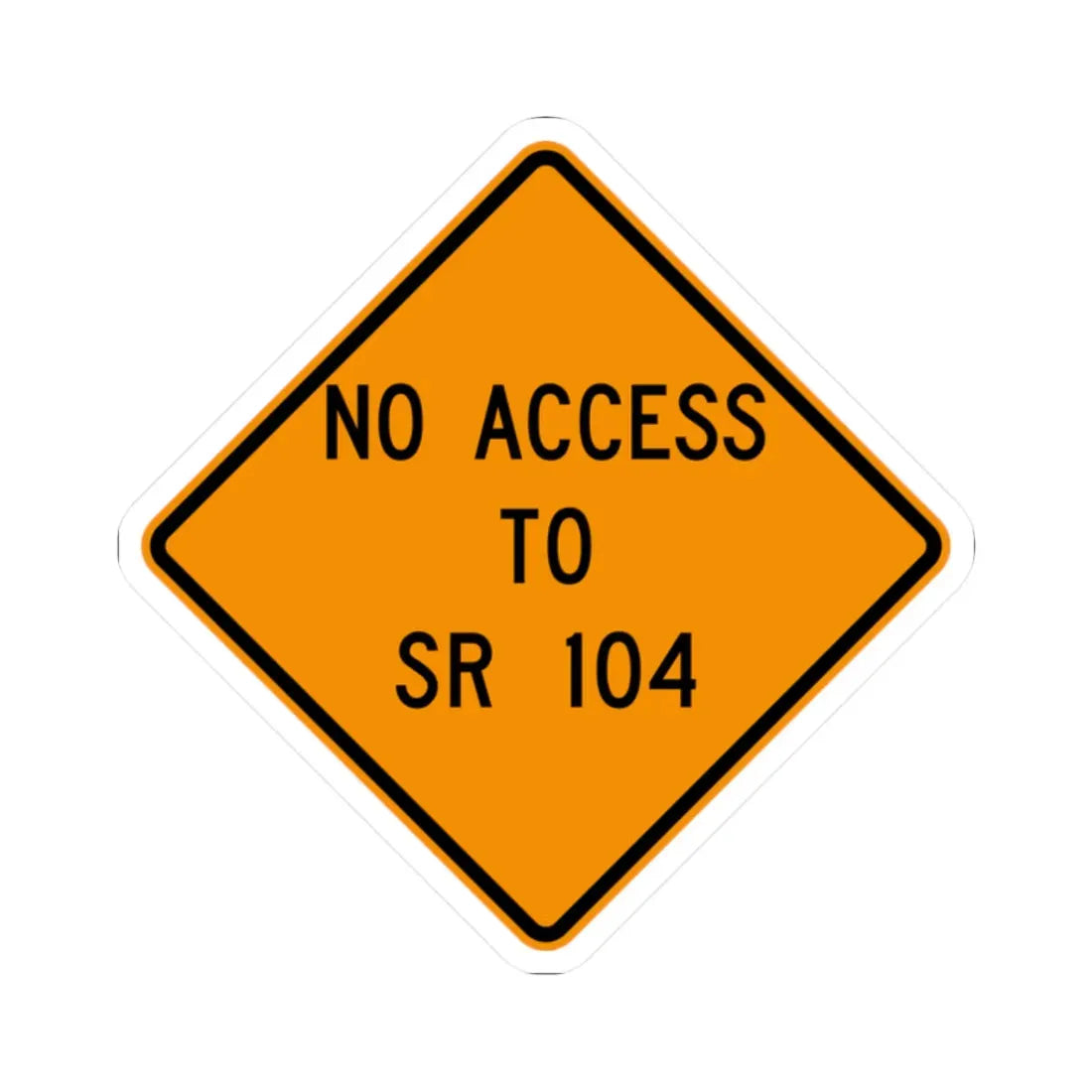 MUTCD-OH W20-H20 (Ohio) (Road Sign) STICKER Vinyl Kiss-Cut Decal 2 Inch White - The Sticker Space