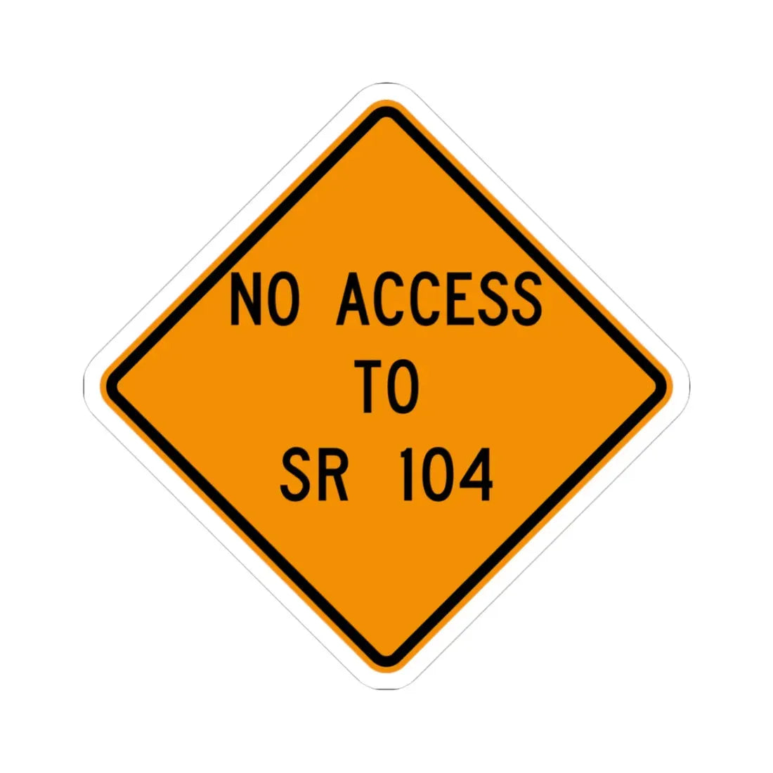 MUTCD-OH W20-H20 (Ohio) (Road Sign) STICKER Vinyl Kiss-Cut Decal 3 Inch White - The Sticker Space