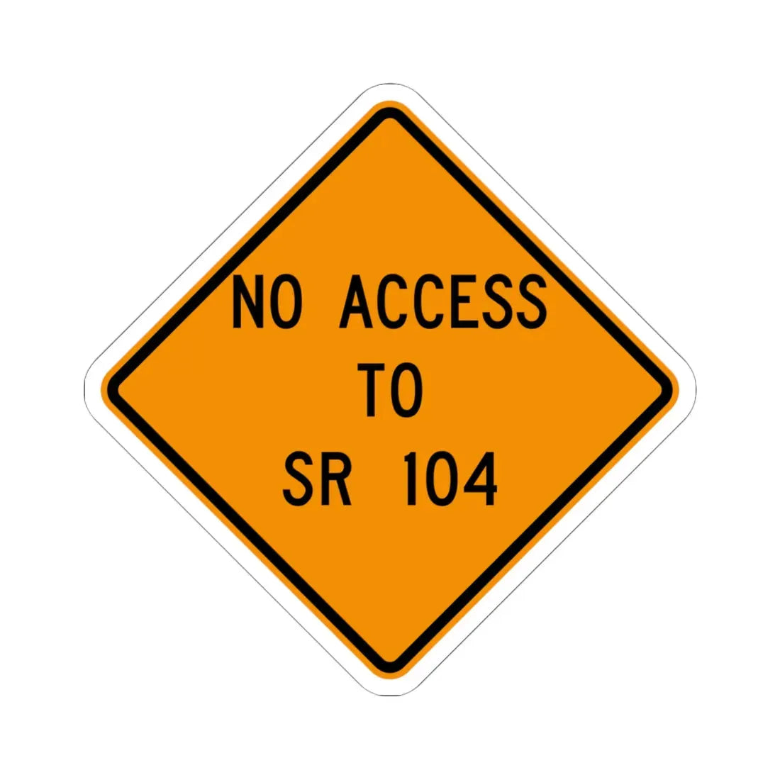 MUTCD-OH W20-H20 (Ohio) (Road Sign) STICKER Vinyl Kiss-Cut Decal 6 Inch White - The Sticker Space